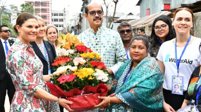 সুইডেনের ক্রাউন প্রিন্সেস ও ইউএনডিপির শুভেচ্ছা দূত ভিক্টোরিয়া ঢাকায়