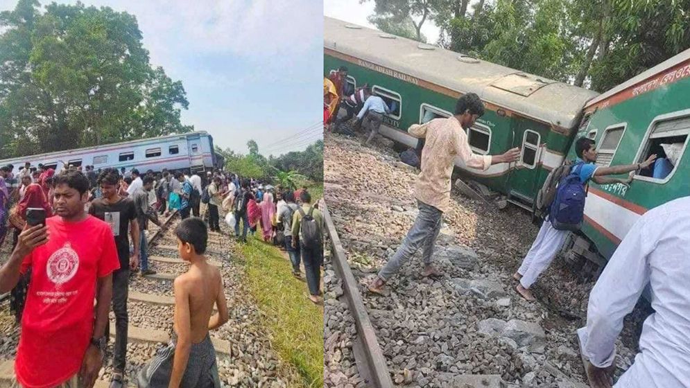 কুমিল্লায় বিজয় এক্সপ্রেস ট্রেনের ৯ বগি লাইনচ্যুত