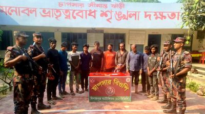 দুই জেলায় বিএসএফের ঠেলে দেওয়া শতাধিক মানুষ আটক